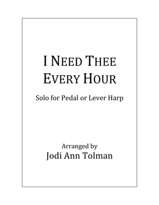 Book cover for I Need Thee Every Hour, Harp Solo