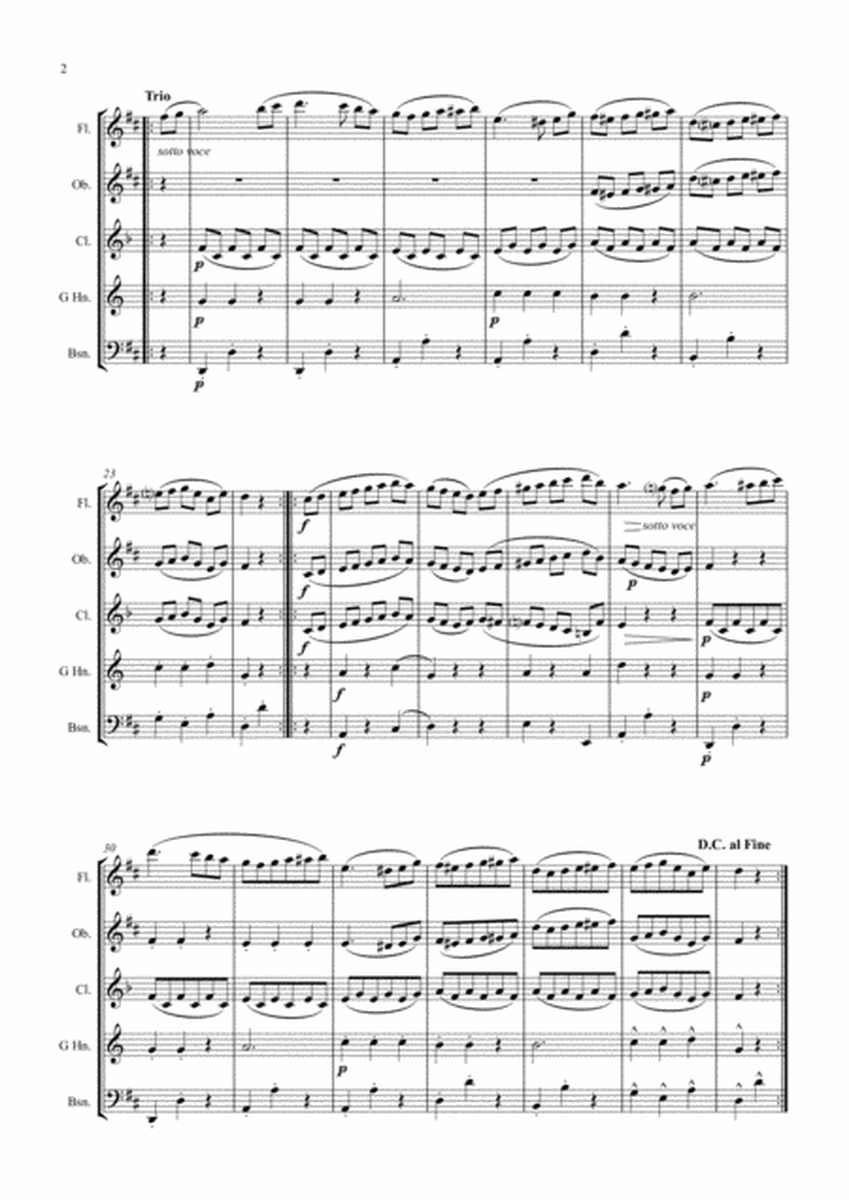 Mozart: Serenade No.13 in G "Eine Kleine Nachtmusik" K.525 Mvt.III Menuetto - wind quintet image number null