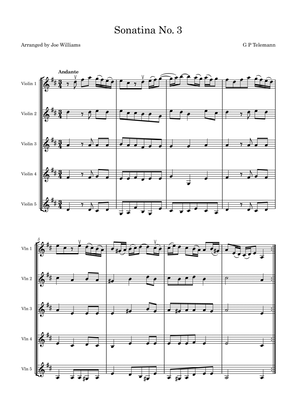Violin Sonatina No 3 in D Major