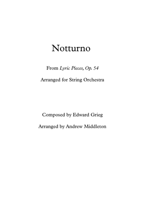Book cover for Notturno, Op. 54 arranged for String Orchestra