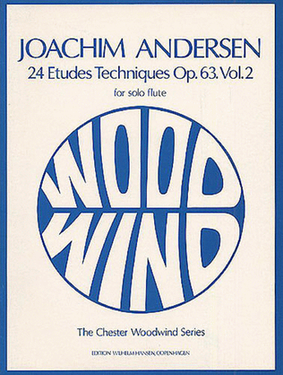 Book cover for Joachim Andersen: 24 Etudes Techniques For Flute Op.63 Book 2 (13-24)