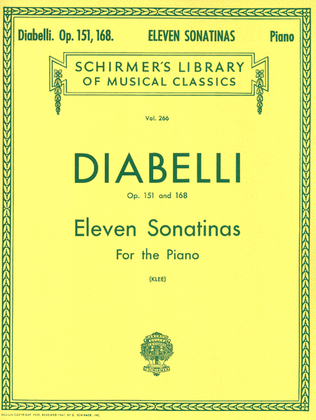 Book cover for 11 Sonatinas, Op. 151 and 168