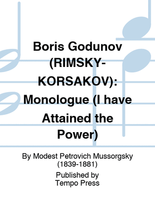 Book cover for BORIS GODUNOV (RIMSKY-KORSAKOV): Monologue (I have Attained the Power)