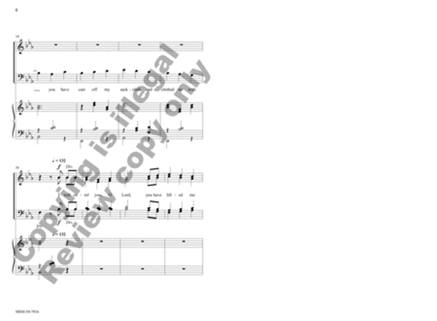 I Will Extol You, O Lord (Choral Score) image number null