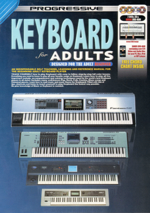 Book cover for Progressive Keyboard for Adults Book/CD/2DVDs plus Bonus DVD-Rom