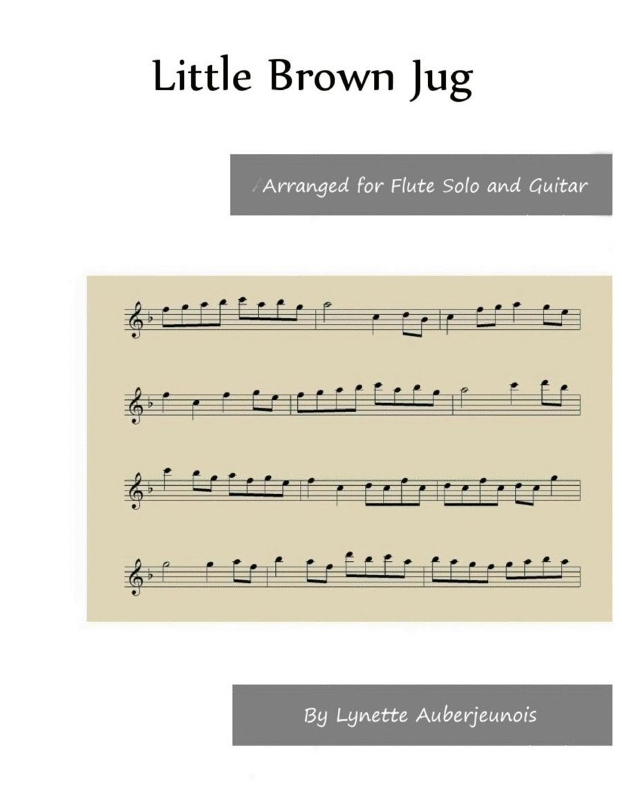 Little Brown Jug - Flute Solo with Guitar Chords image number null