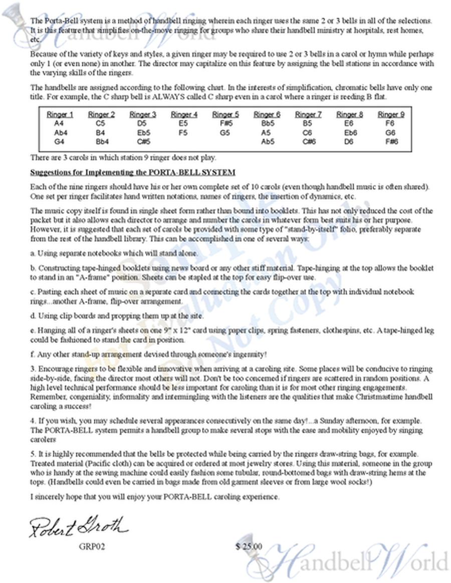 Porta Bell System of Carolling 78