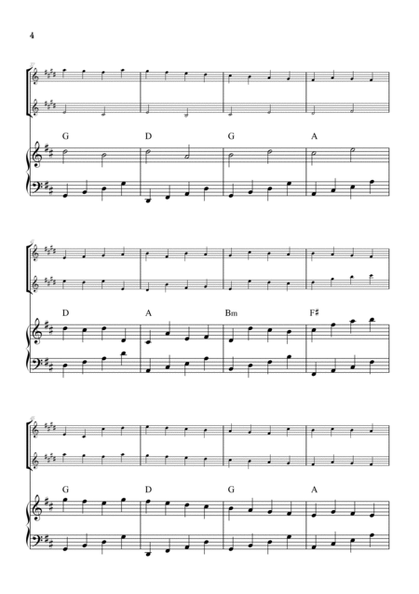 Pachelbel Canon in D • clarinet in Bb duet sheet music w/ piano accompaniment [chords] image number null