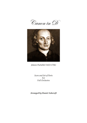 Book cover for Pachelbel's Canon in D - Score and Parts