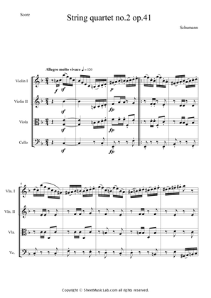 Book cover for String quartet no.2 op.41 4th