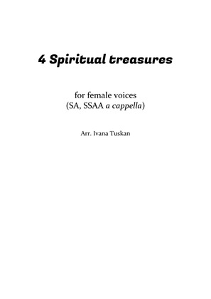 Book cover for 4 Spiritual Treasures for female voices (SA, SSAA)