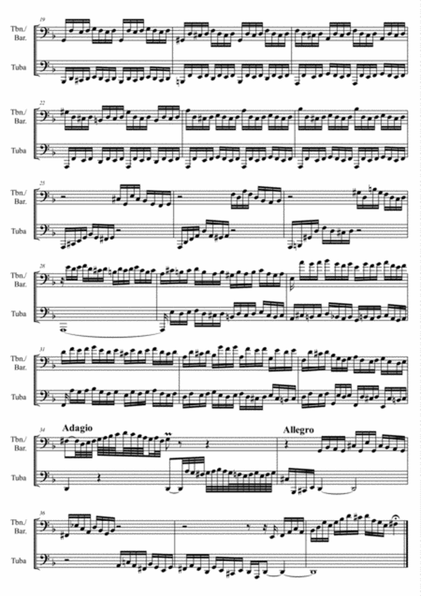 J. S. Bach - Prelude II c-moll from The Well-Tempered Clavier Book I, arr. for Trombone (Baritone) - image number null