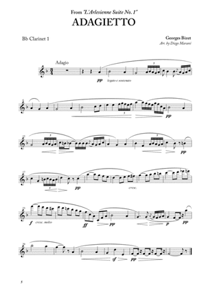 Adagietto from "L'Arlesienne Suite No. 1" for Clarinet Quartet