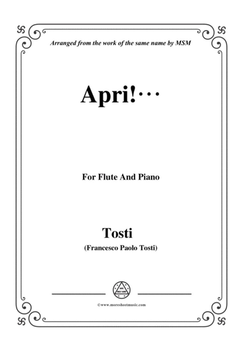 Tosti-Apri!, for Flute and Piano image number null