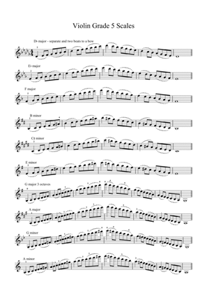 Book cover for Grade 5 Violin Scales
