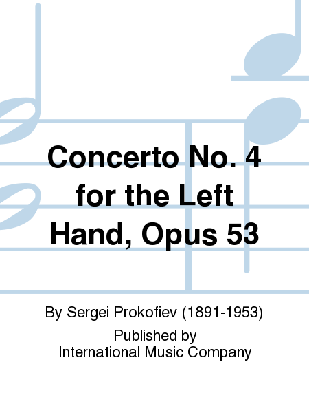 Concerto No. 4 For The Left Hand, Op. 53 (2 copies required)