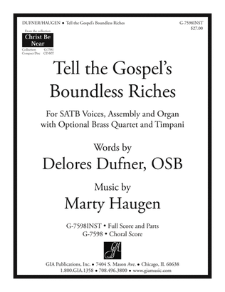Book cover for Tell the Gospel's Boundless Riches - Full Score and Parts