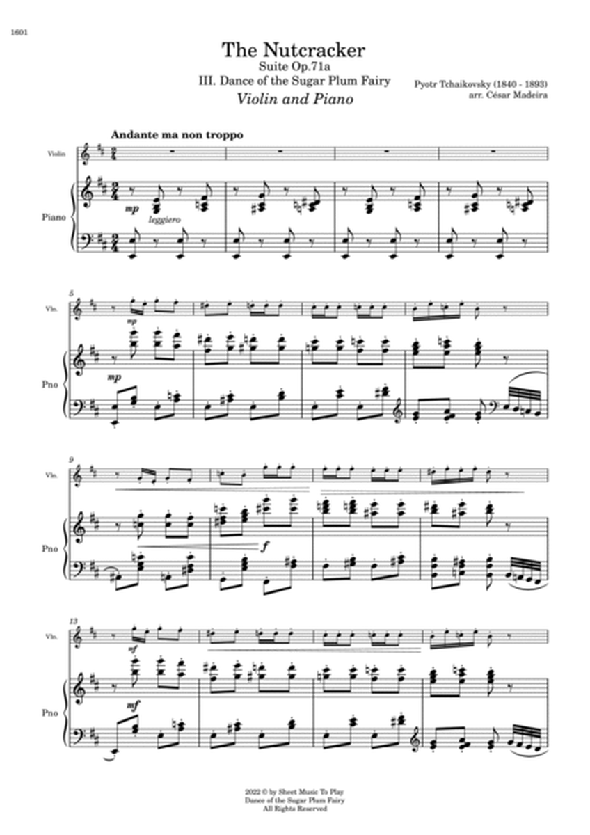 Dance of the Sugar Plum Fairy - Violin and Piano (Full Score and Parts) image number null