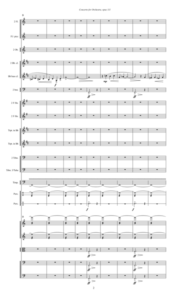 Concerto for Orchestra, opus 111 (2005, rev. 2010) for large orchestra