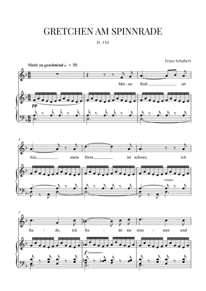 Gretchen am Spinnrade, D. 118 (D minor) - Original Version image number null