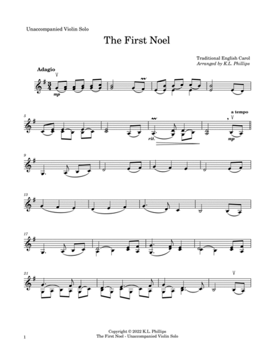 The First Noel - Unaccompanied Violin Solo image number null