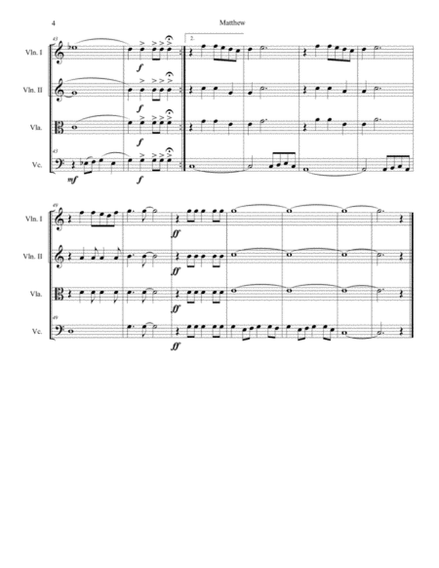 Matthew (for String Quartet) image number null