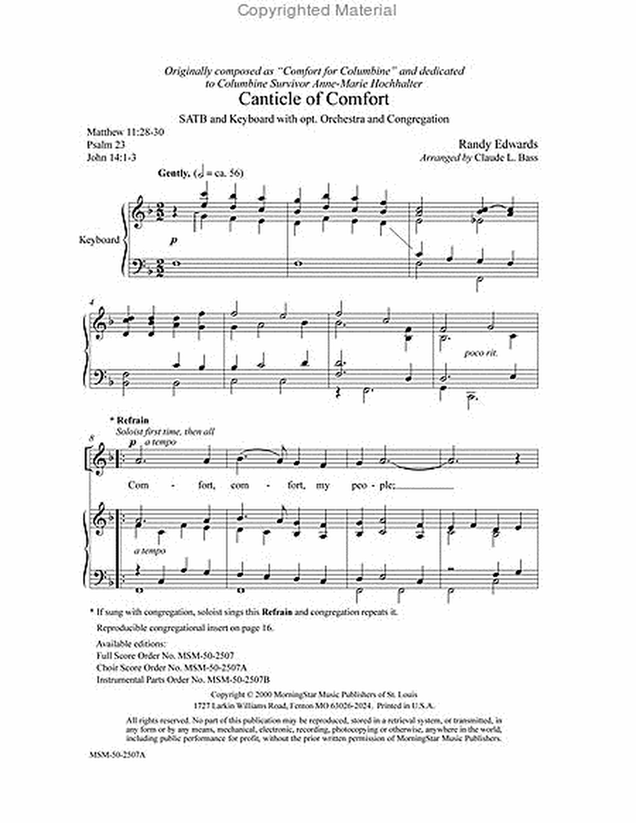 Two Songs of Hope (Choral Score)