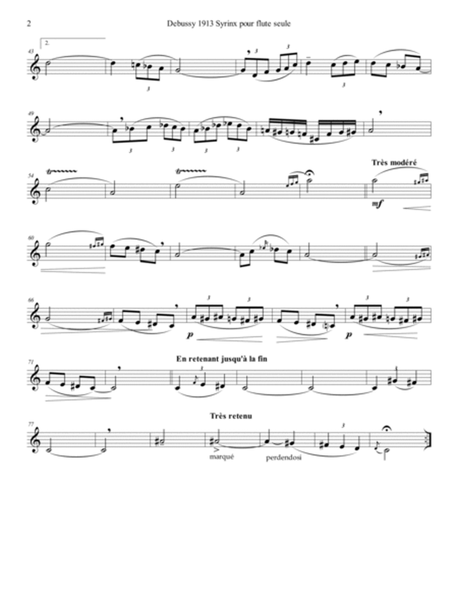 Debussy Syrinx Clarinet Solo