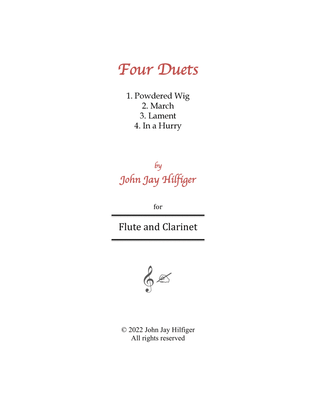 Book cover for Four Duets for Flute and Clarinet