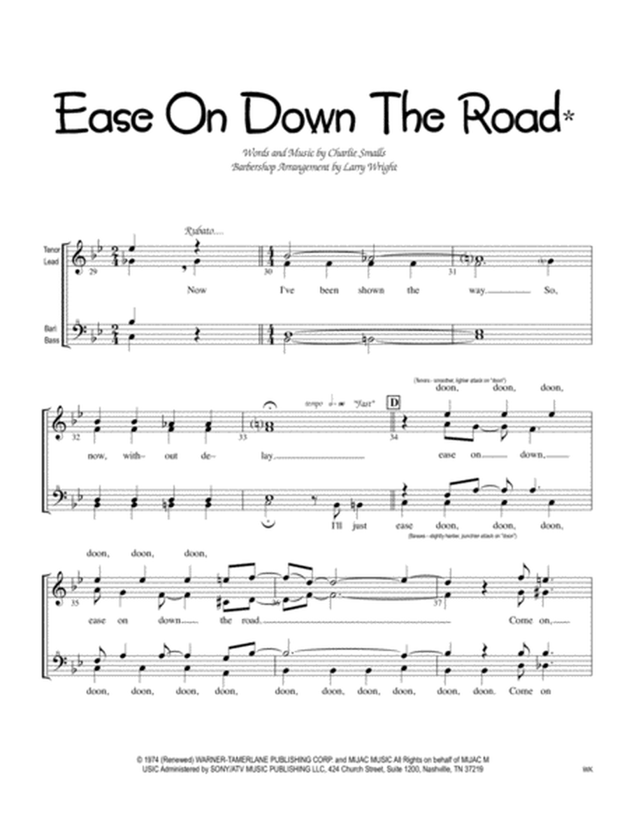 Ease On Down The Road* (women)