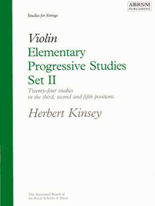 Book cover for Elementary Progressive Studies, Set II for Violin
