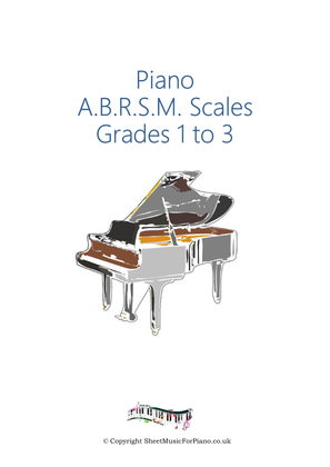 Book cover for Scales Grades 1 to 3 for ABRSM Piano