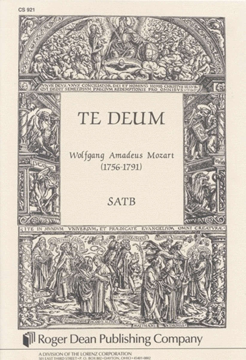 Te Deum - Choral Score by Wolfgang Amadeus Mozart 4-Part - Sheet Music