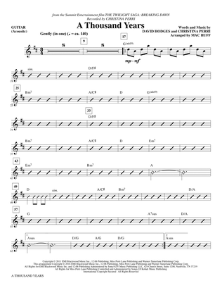 Book cover for A Thousand Years (arr. Mac Huff) - Guitar