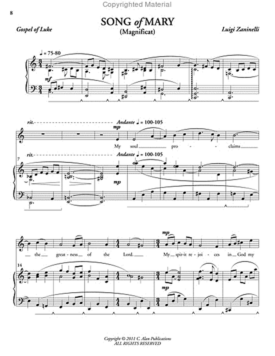 Five Sacred Songs (score & 1 part)