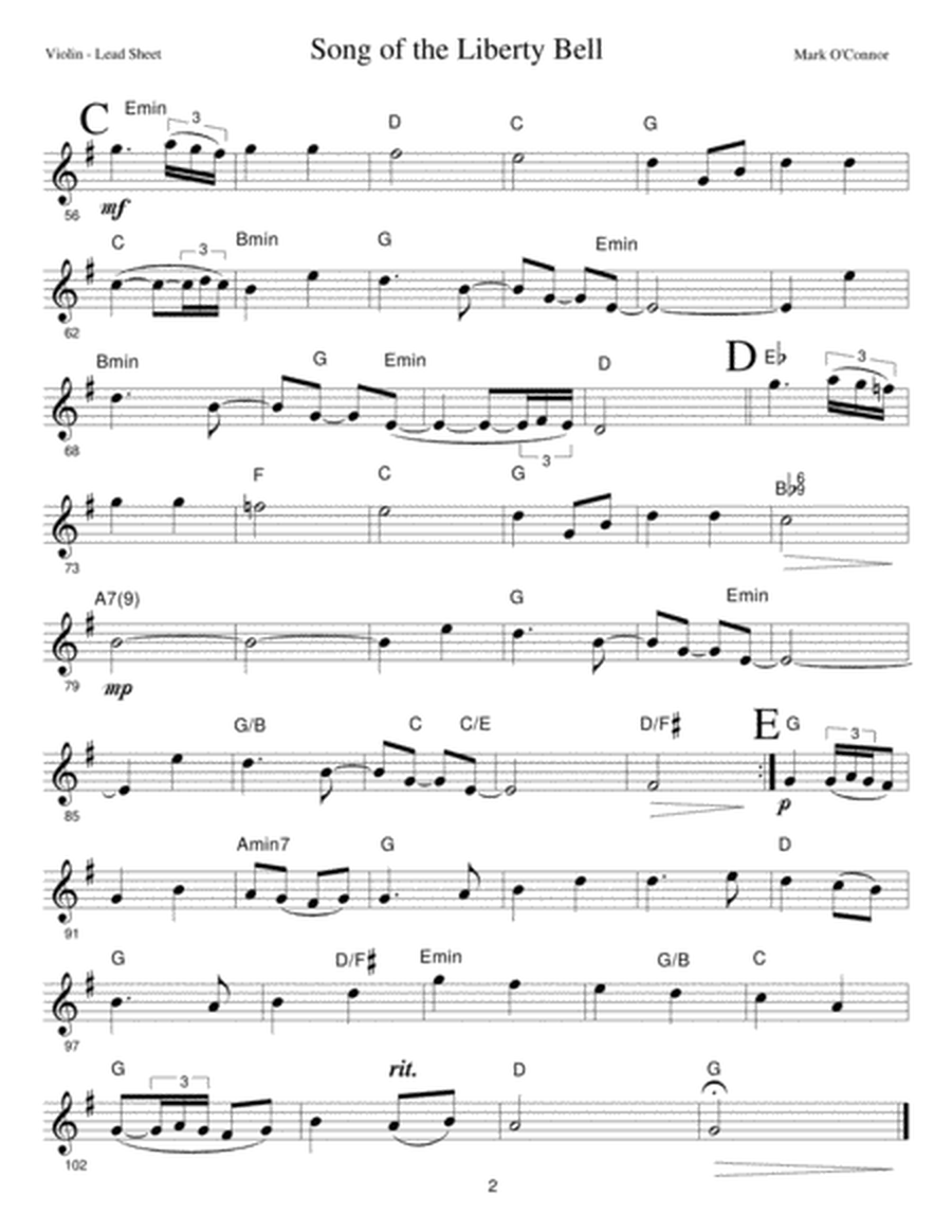 Liberty! Seven Folk Tunes for Violin (violin and lead sheets) image number null