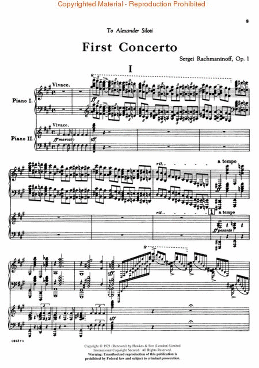 First Concerto for the Piano in F# Minor, Op. 1