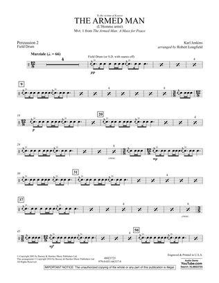 Book cover for The Armed Man (from A Mass for Peace) (arr. Robert Longfield) - Percussion 2