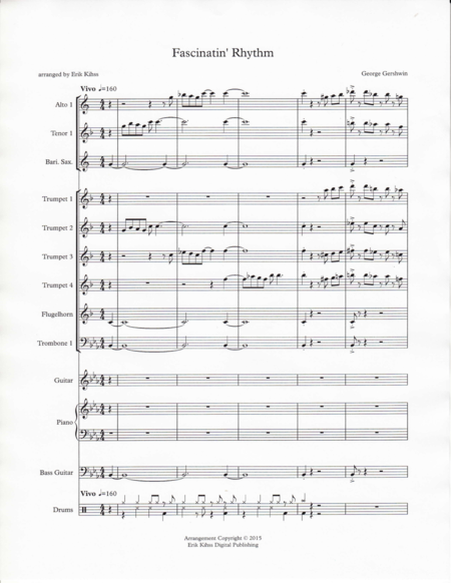 Fascinatin' Rhythm -  An Arrangement for Latin Big Band image number null