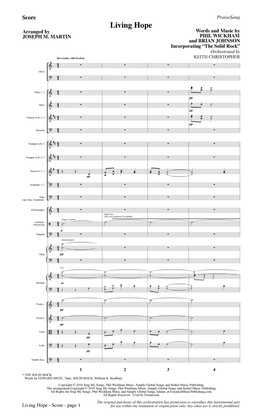 Book cover for Living Hope (arr. Joseph M. Martin) - Full Score