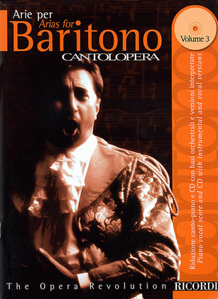 Book cover for Cantolopera: Arias for Baritone - Volume 3