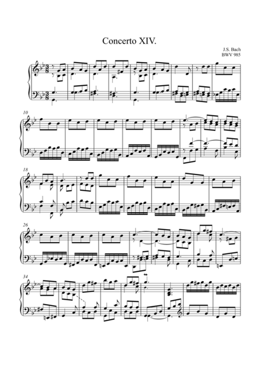 Concerto in G minor, BWV 985, after Violin Concerto in G minor