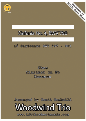 Book cover for Sinfonia No. 4 in D Minor, BWV 790