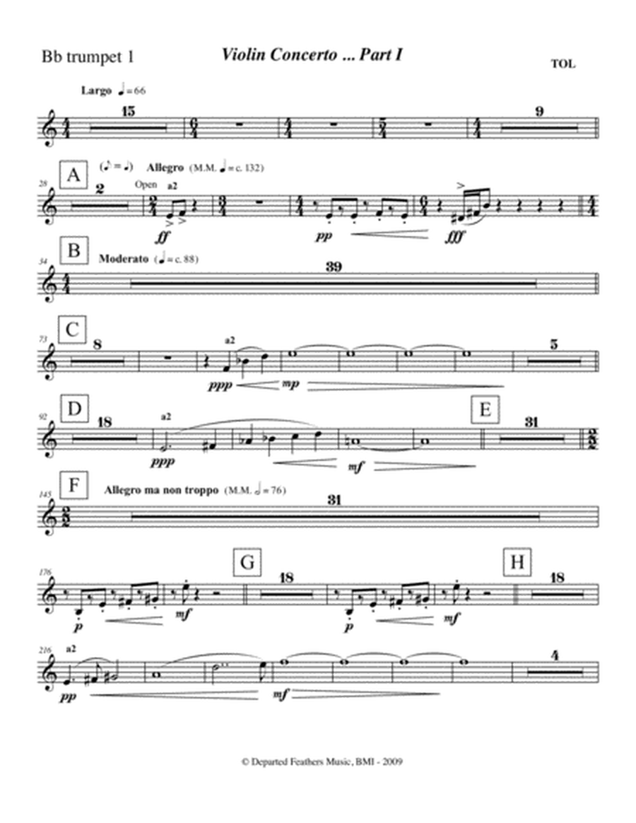 Violin Concerto (2009) Trumpet in Bb part 1
