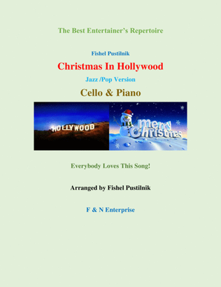 Book cover for "Christmas In Hollywood"-Piano Background for Cello and Piano