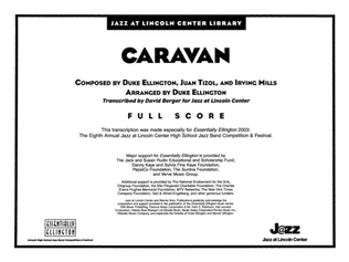 Book cover for Caravan: Score