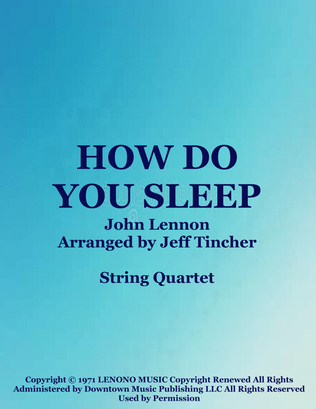 Book cover for How Do You Sleep