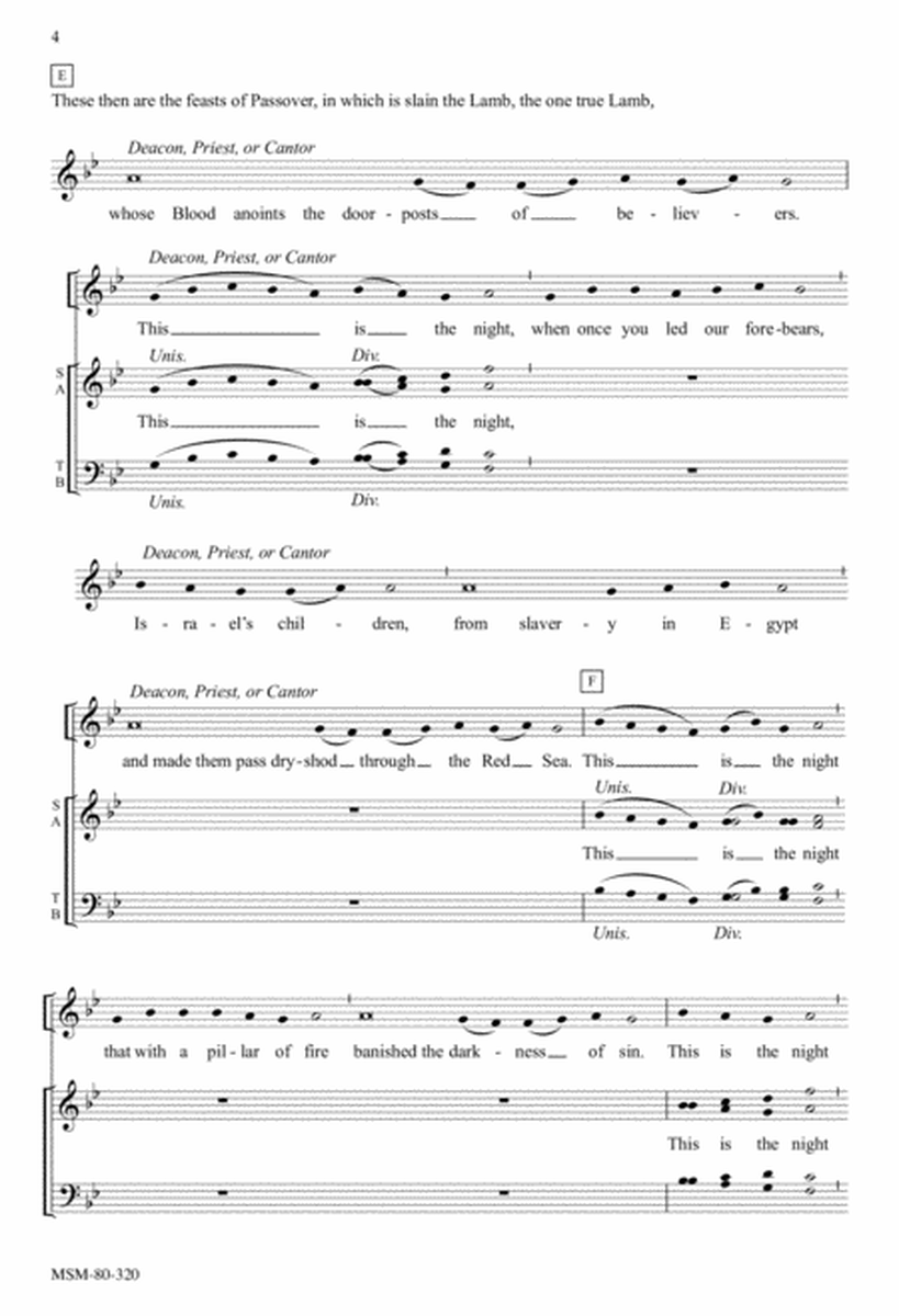 The Easter Proclamation: Exsultet (Choral Score) image number null