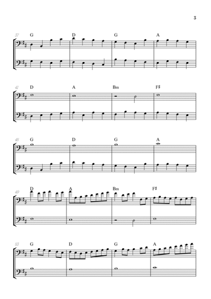 Pachelbel Canon in D • bassoon duet sheet music [chords] image number null