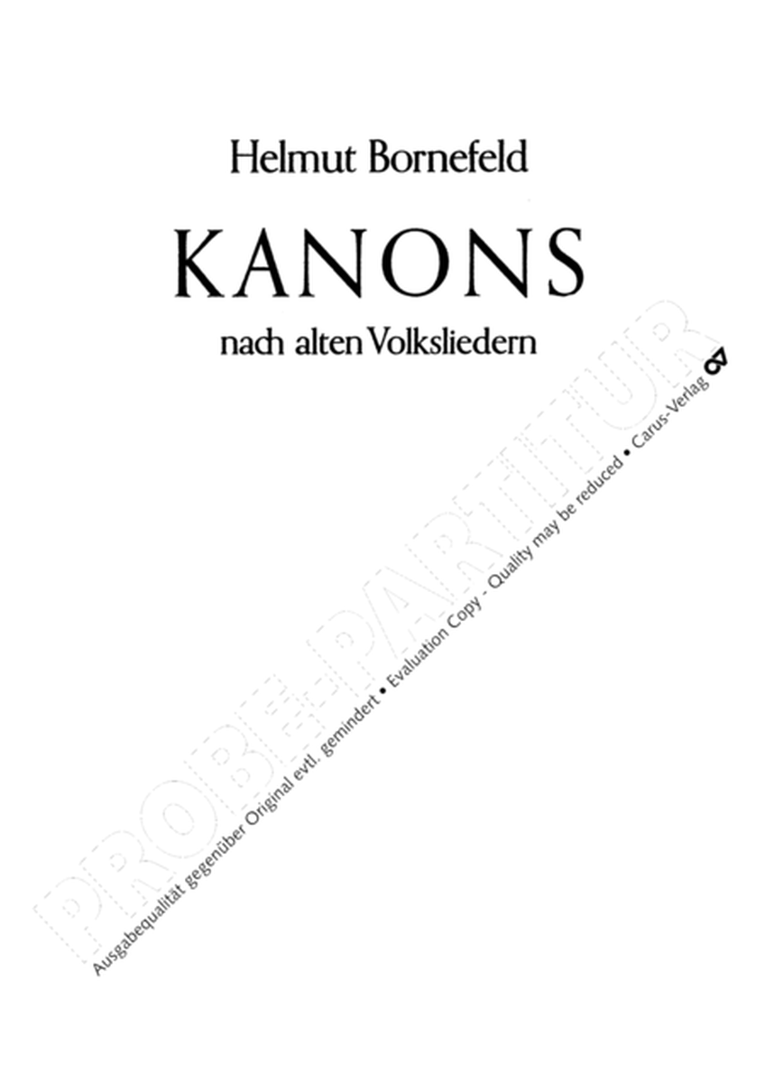 Kanons nach alten Volksliedern